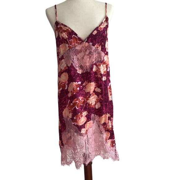 NWT Intimately Free People Sun Fade Floral Slip Dress Lace Size M - Picture 4 of 16